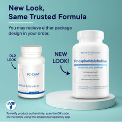 Biotics Research phosphatidylcholine softgel pouring — convenient daily supplement for cell membrane support.