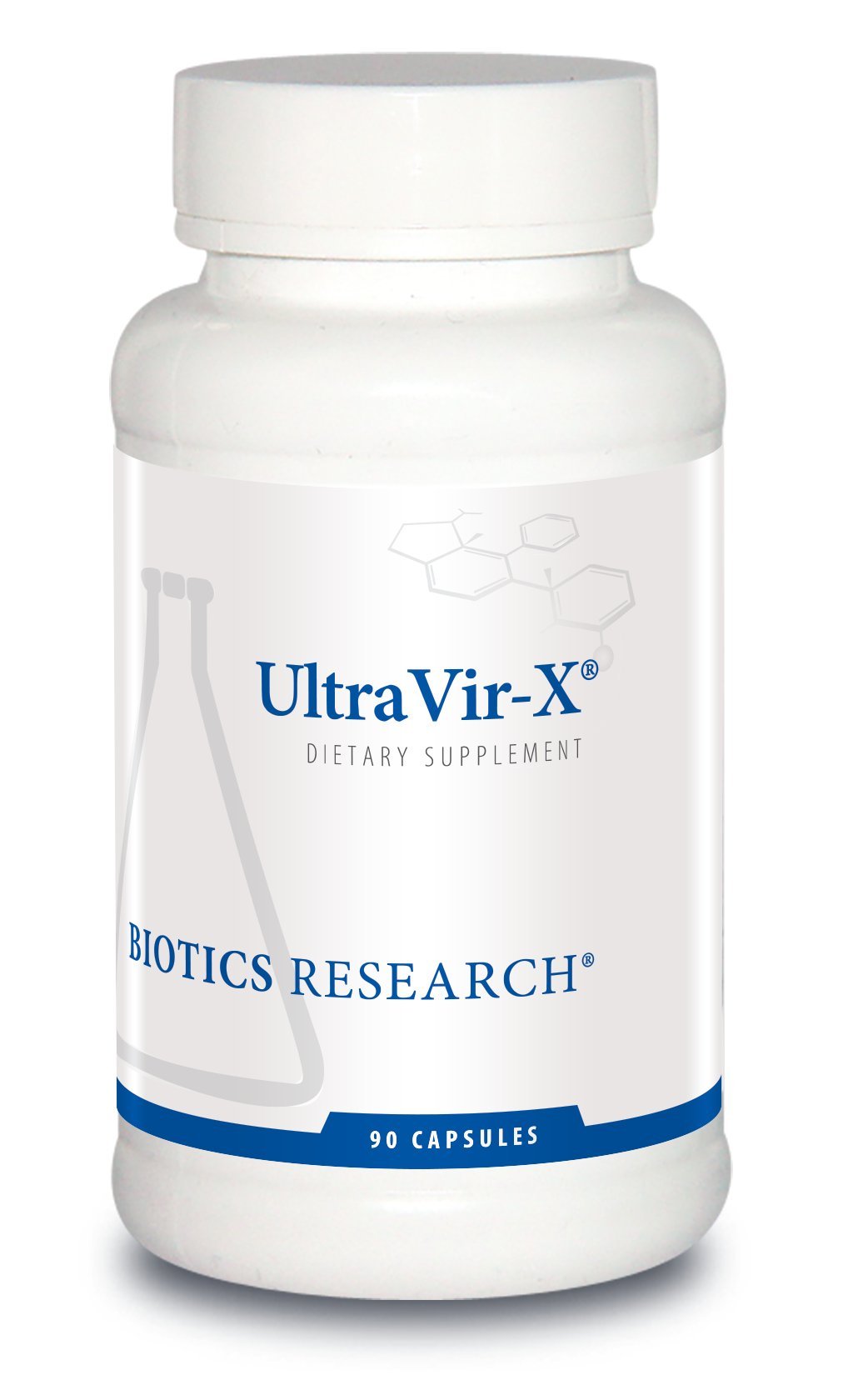 Biotics Research UltraVir-X bottle front view for daily immune support.