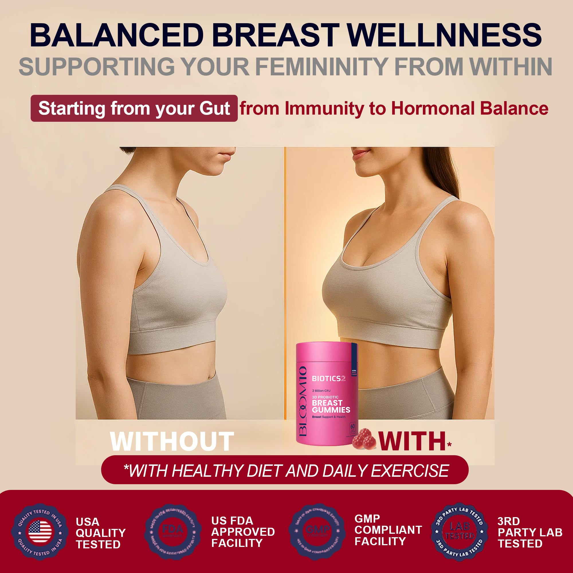 Biotics2 Bloom10 chasteberry extract supports hormonal balance for curves