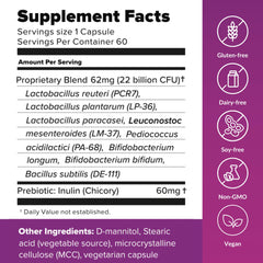 BiotiQuest Sugar Shift capsules closeup highlights the 22B CFU per serving.