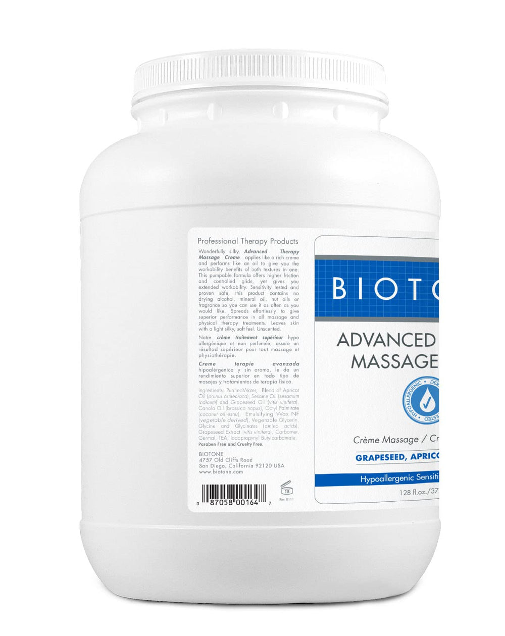 Biotone Advanced Therapy Creme texture detail highlighting rich glide and control.