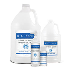 BIOTONE Advanced Therapy Lotion demonstrates smooth glide for sensitive-skin massage