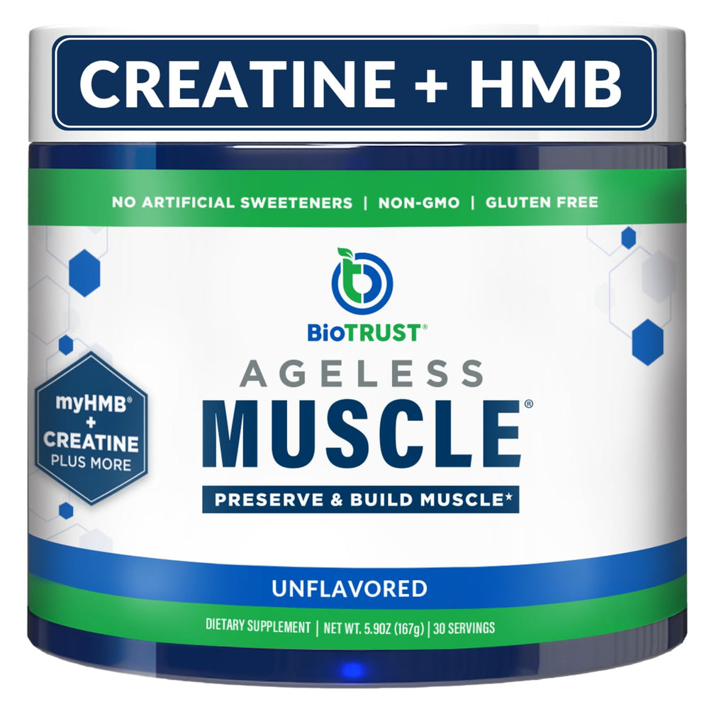 BioTrust Ageless Muscle bottle pour for easy daily serving