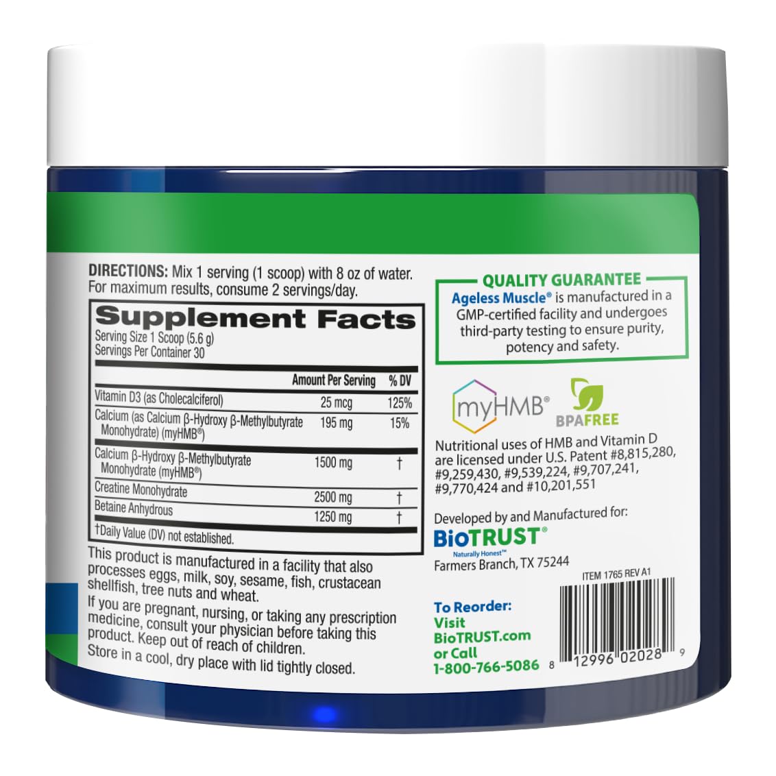 BioTrust Ageless Muscle USA factory shot emphasizes strict quality control