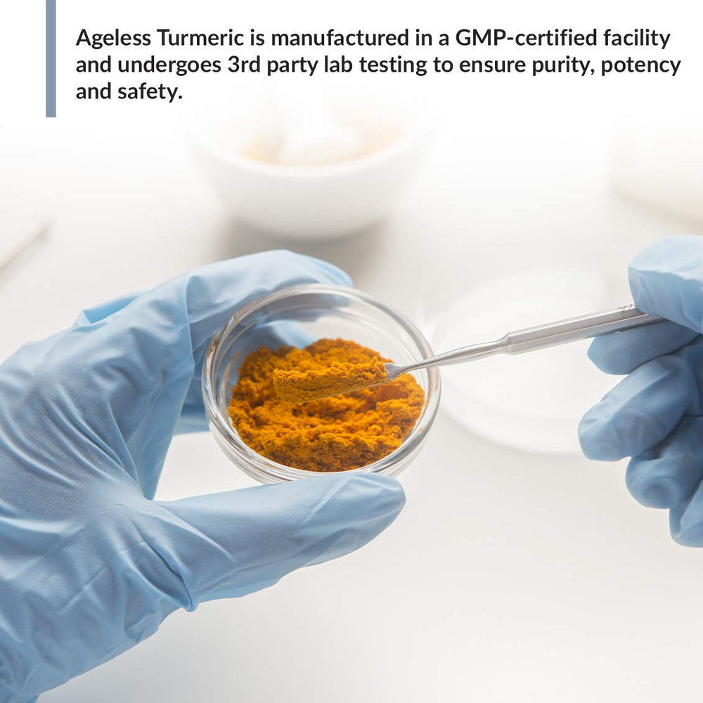 BioTrust Ageless Turmeric in-use scene suggests easy daily integration