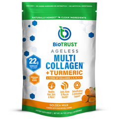 BioTrust Golden Milk Collagen tub presents a premium blend for overall wellness.