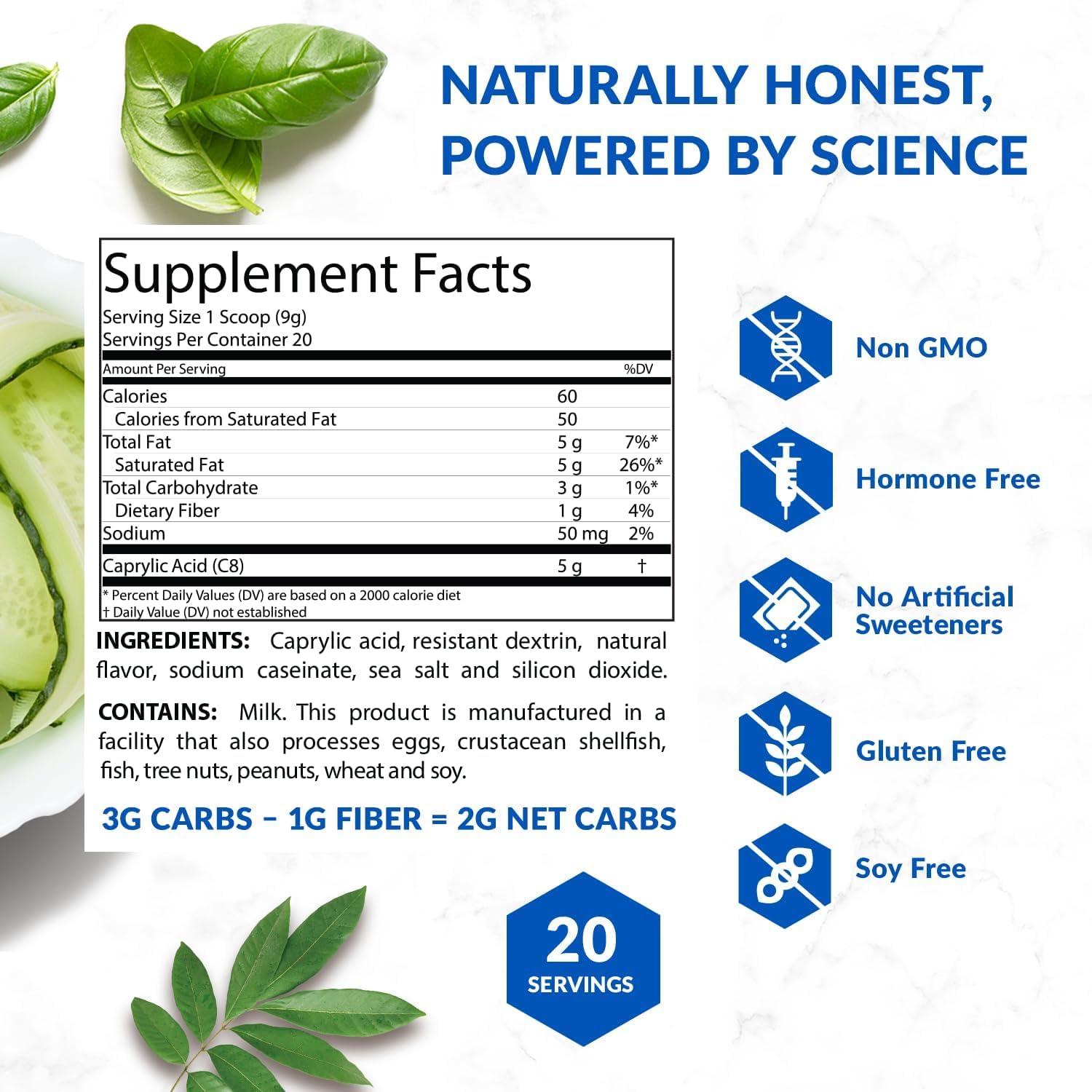 BioTrust Keto Elevate label with scoop for convenient daily dosing.