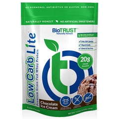 BioTrust Low Carb Lite tub chocolate ice cream flavor for lean protein support