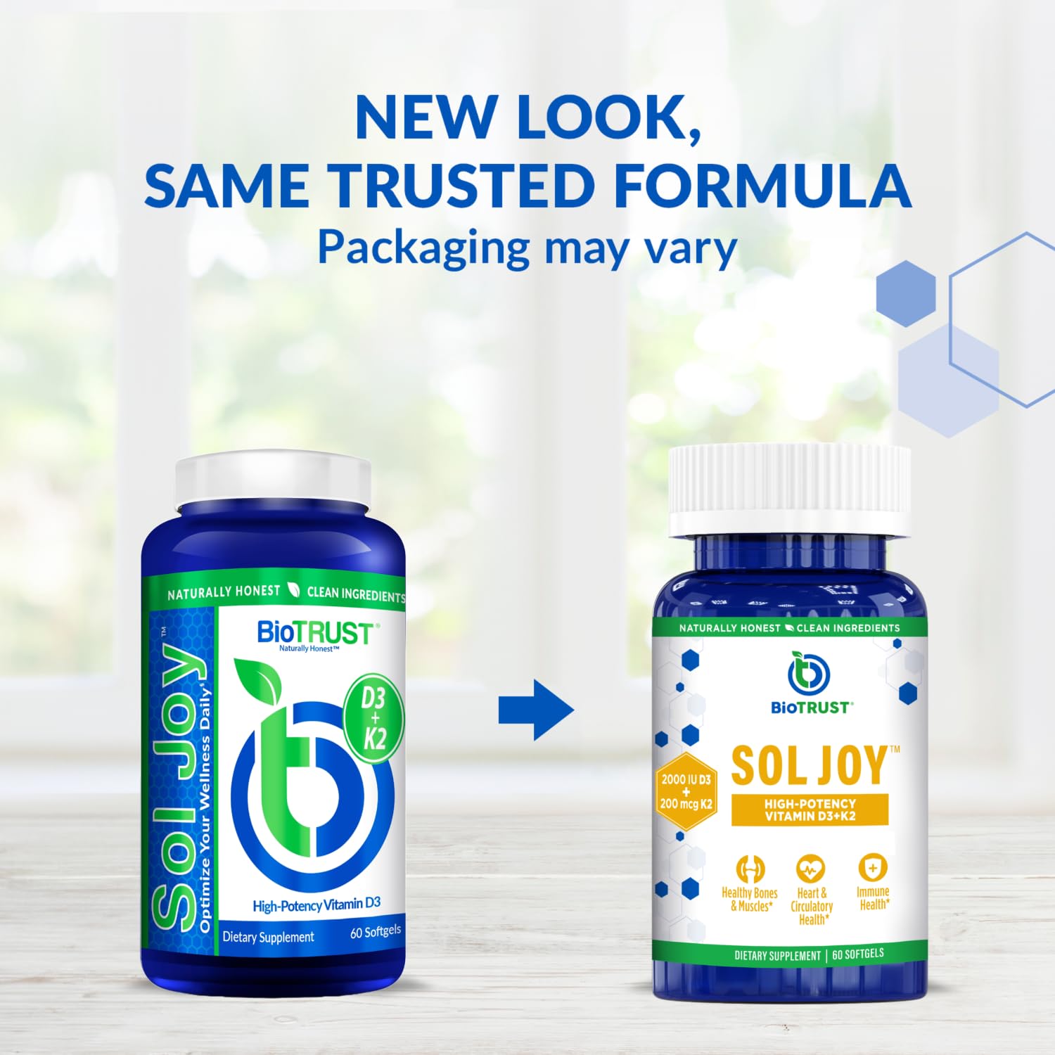 BioTrust Sol Joy bottle back label shows non-GMO and dairy-free formulation.