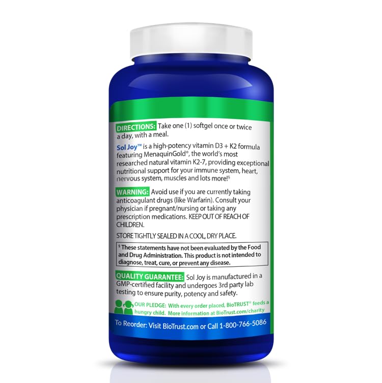 BioTrust Sol Joy on natural background suggests a wholesome daily routine.