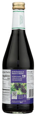 Biotta Elderberry Juice bottle side view highlighting vegan gluten free profile