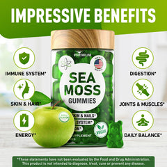 BioVit Sea Moss Gummies close-up flavor shot emphasizes omega-3 rich profile