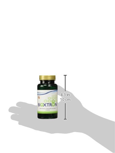 Bioxtron stem cell capsules beside vitamins highlight all-ages wellness focus.