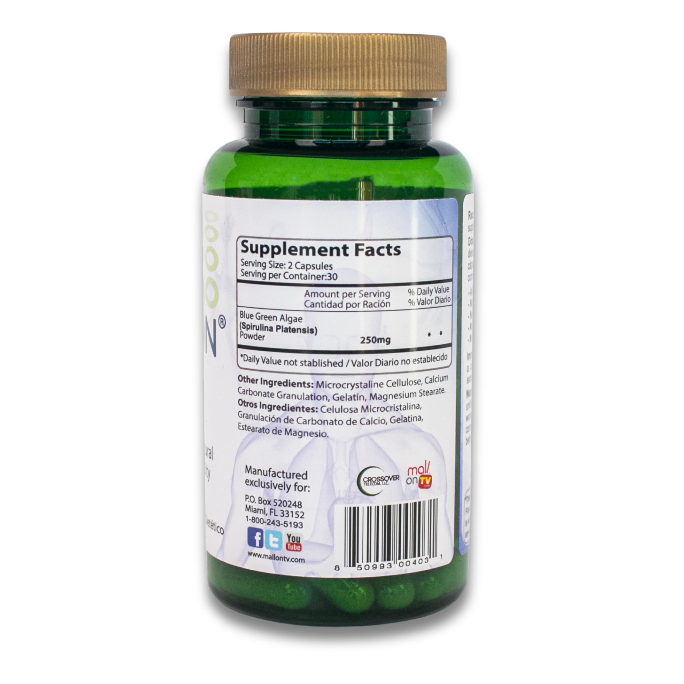 Bioxtron capsules closeup show two-per-serving formula for steady energy.