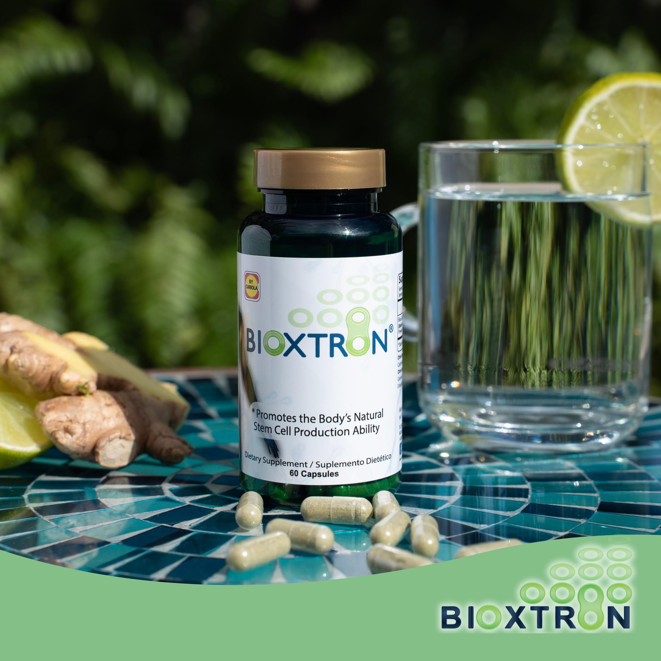 Bioxtron serving with meal plate implies clean daily formula.