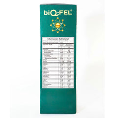 biQ-FEL botanical ingredients illustration shows plant extracts supporting focus.