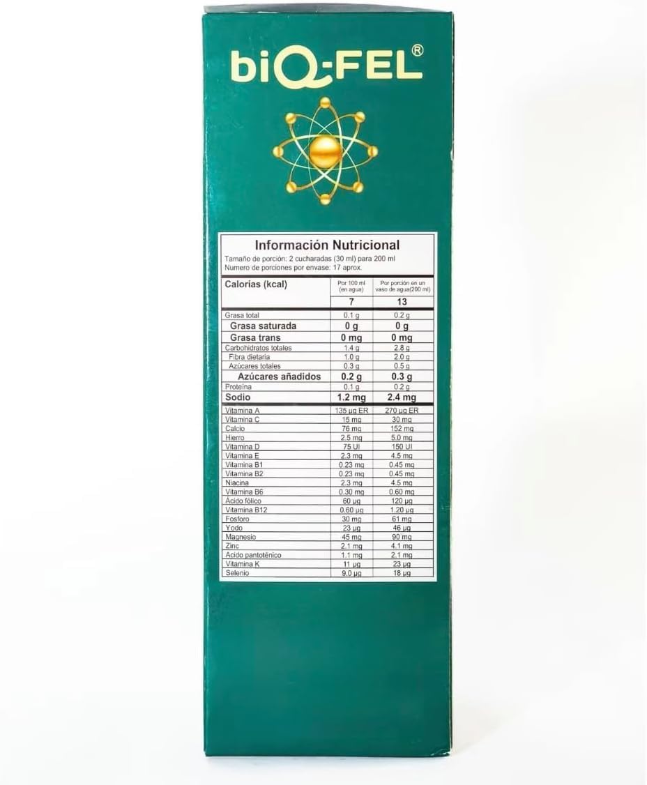 BiQ-FEL daily multivitamin dosage spoon for simple daily measurement.