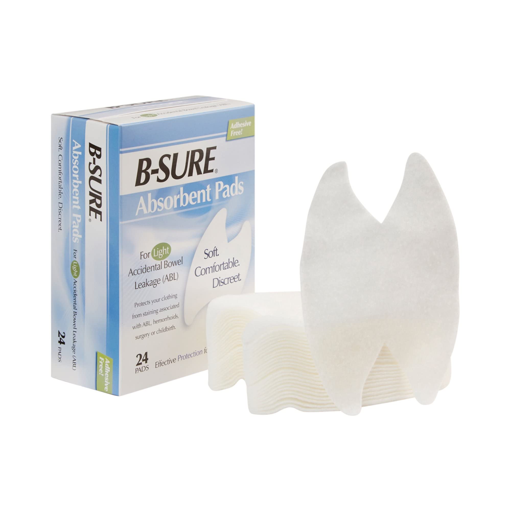 Birchwood B-Sure butterfly shape liner pack offers discreet protection for daily wear.