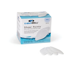 Birchwood LiquiCell nasal pad on the nose bridge with gentle adhesion for comfort.