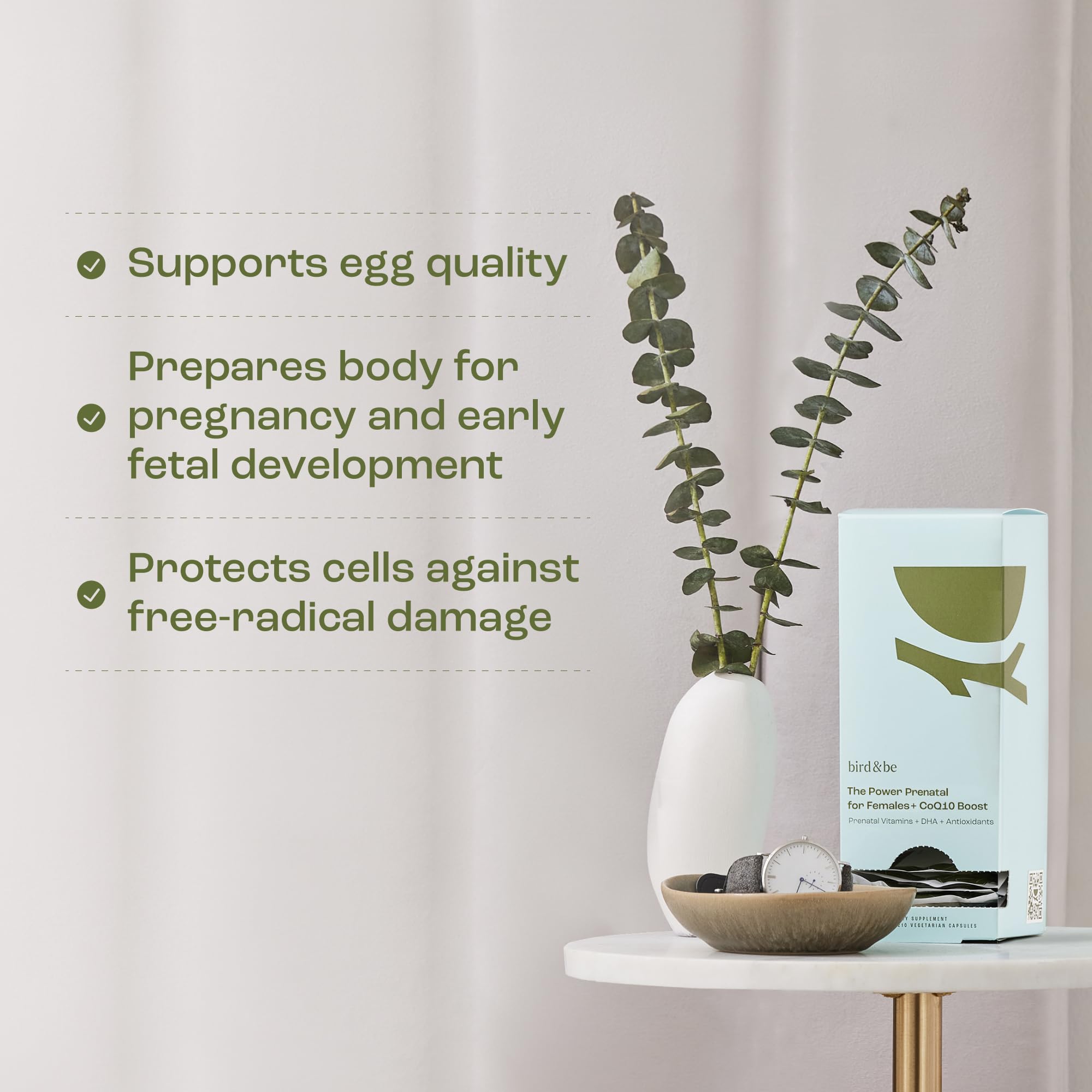 bird&be Power Prenatal vegan DHA softgels ready for absorption.