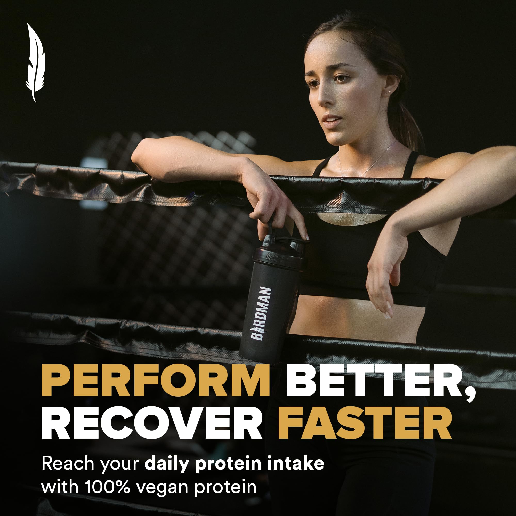 BIRDMAN Falcon Performance on-the-go athlete in gym setting.