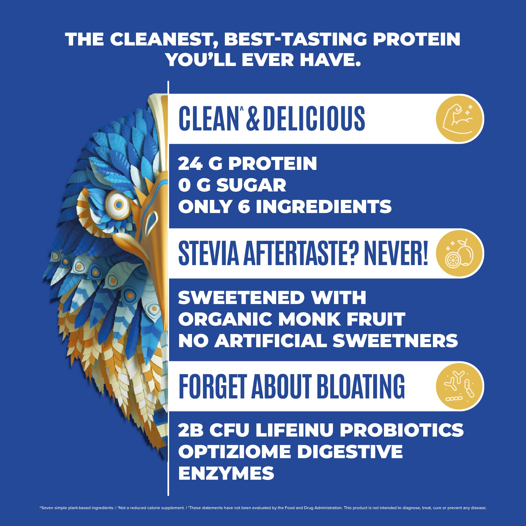 Birdman Falcon vanilla protein scoop shows precise measuring for shakes.