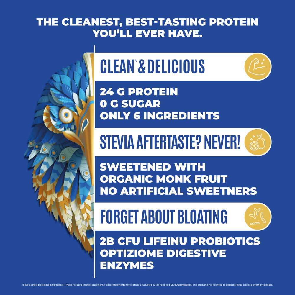 Birdman Falcon vanilla protein scoop shows precise measuring for shakes.
