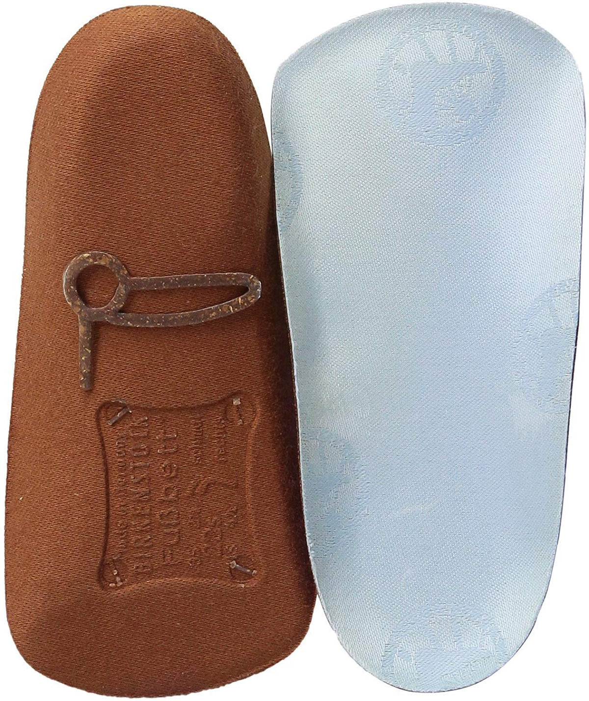 Birkenstock blue footbed casual shoe highlighting ergonomic support for all day comfort.