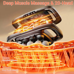 Birpuo 20-head massage gun side handle for easy one-handed use after workouts