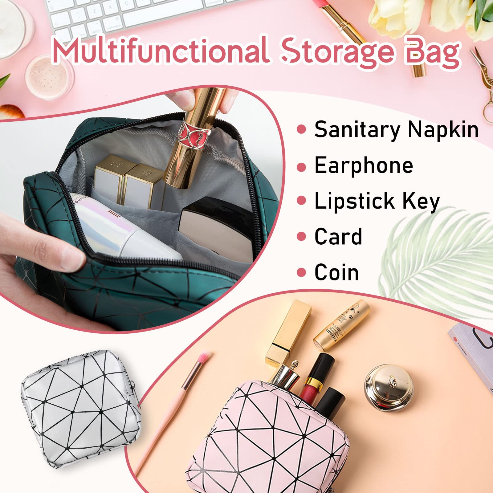 Bisanzoya diseño romboide en bolsas para un estilo discreto.