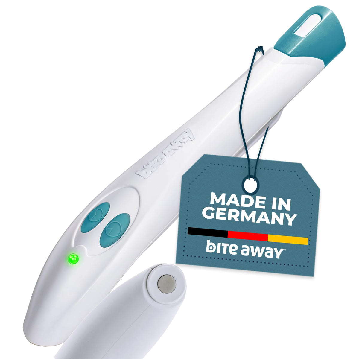 bite away ceramic tip close-up showing precise heat application for itch relief