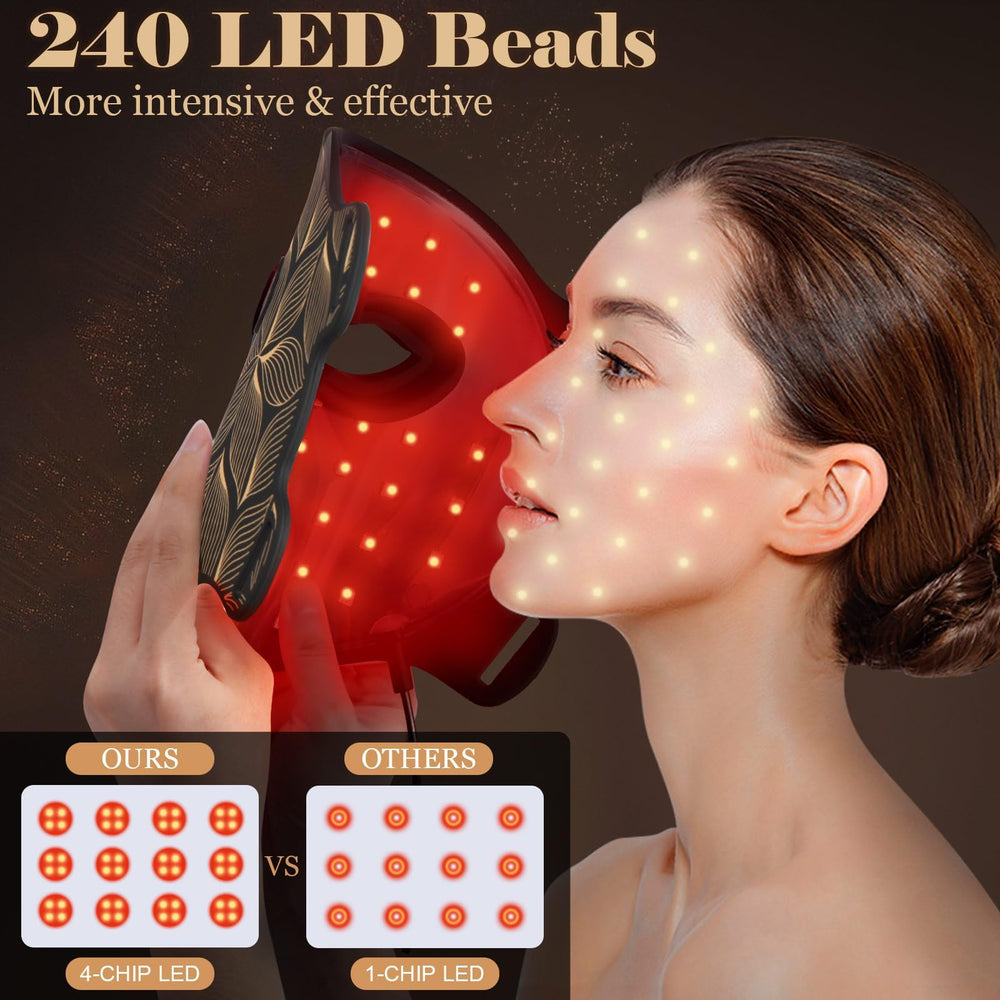 BIUUFISH LED mask shows seven colors for customizable skincare sessions.