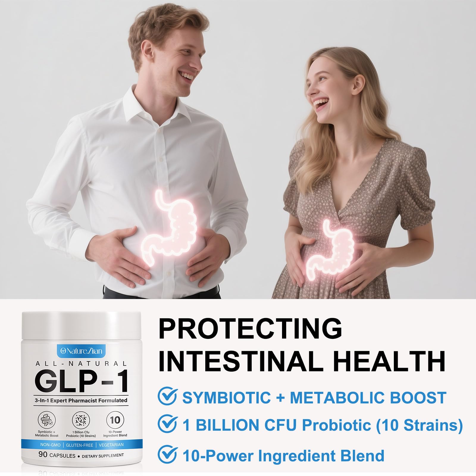 Bivinke GLP-1 label detail highlighting natural 16-in-1 blend.