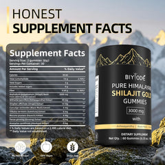 BIYODE Shilajit Gummies with Ashwagandha support balanced stamina