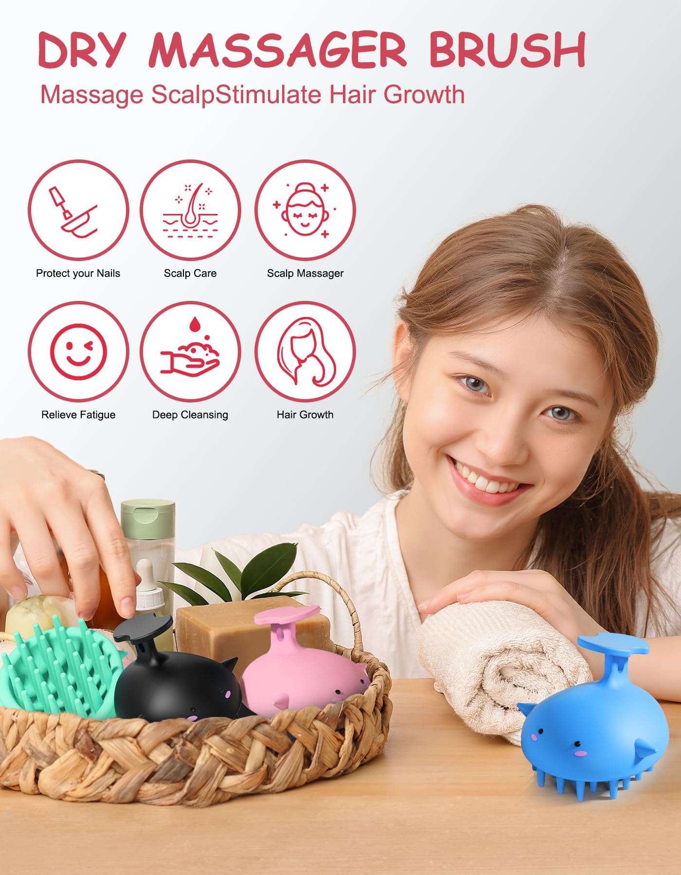 BLAAROOM dandruff exfoliation device supports scalp care during wash