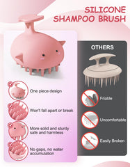 BLAAROOM silicone scalp scrubber highlighting hygienic one-piece design
