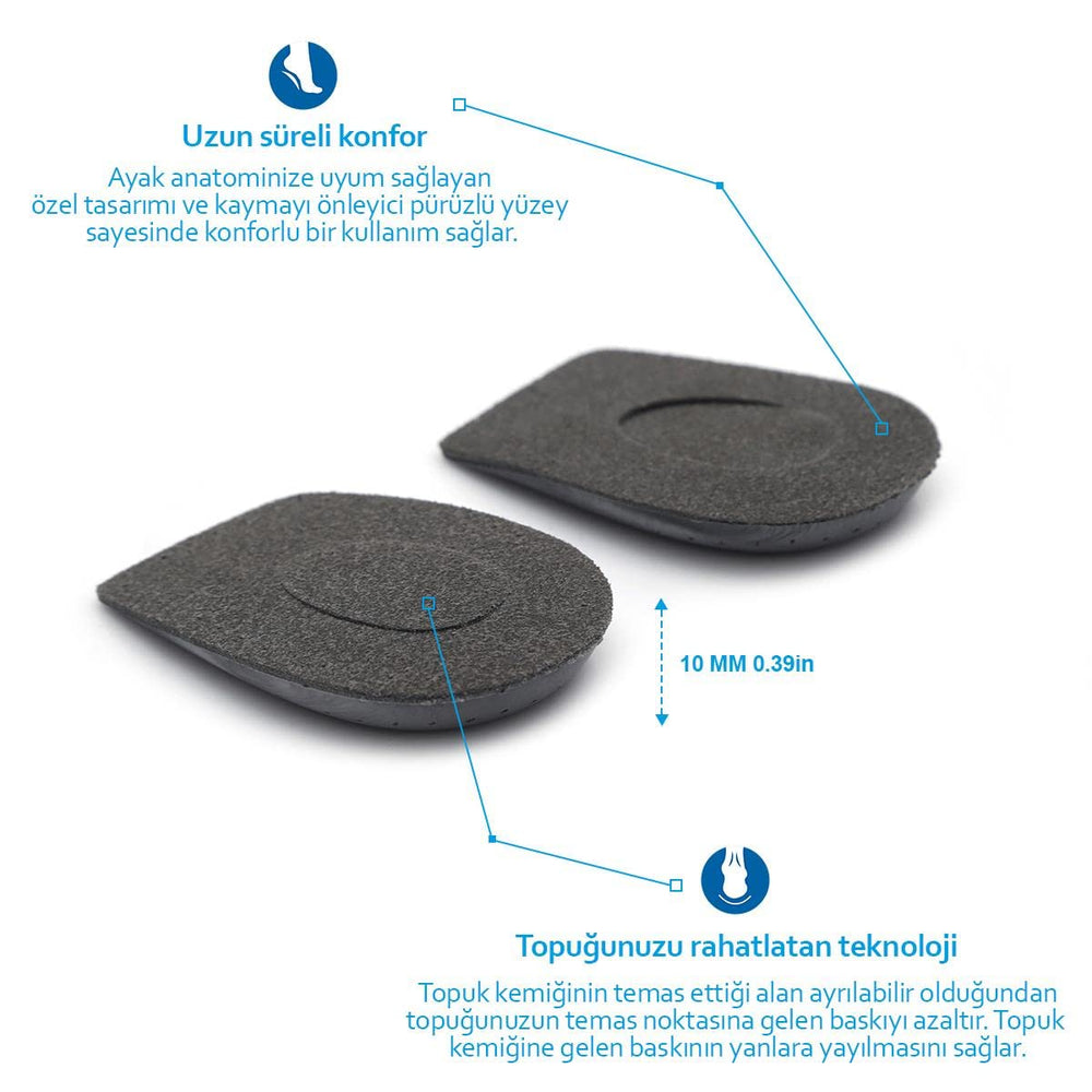 Black Deer Orthopedic Heel Supports stability image emphasizing arch support for controlled movement.