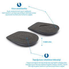 Black Deer Orthopedic Heel Supports stability image emphasizing arch support for controlled movement.