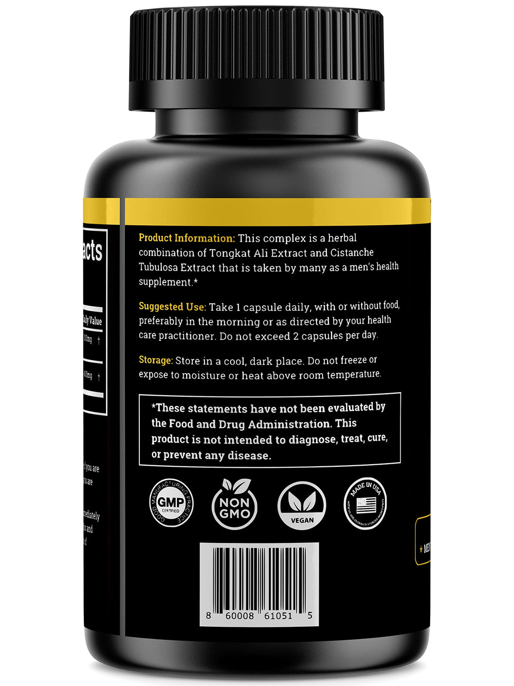 Tongkat Ali 400mg capsules from Black Forest for endurance and drive.