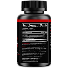 Black Forest Turkesterone Tongkat Ali capsules close-up for muscle support.