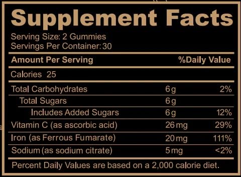 Black Girl Vitamins 60-count package supports a month of iron-focused daily use.