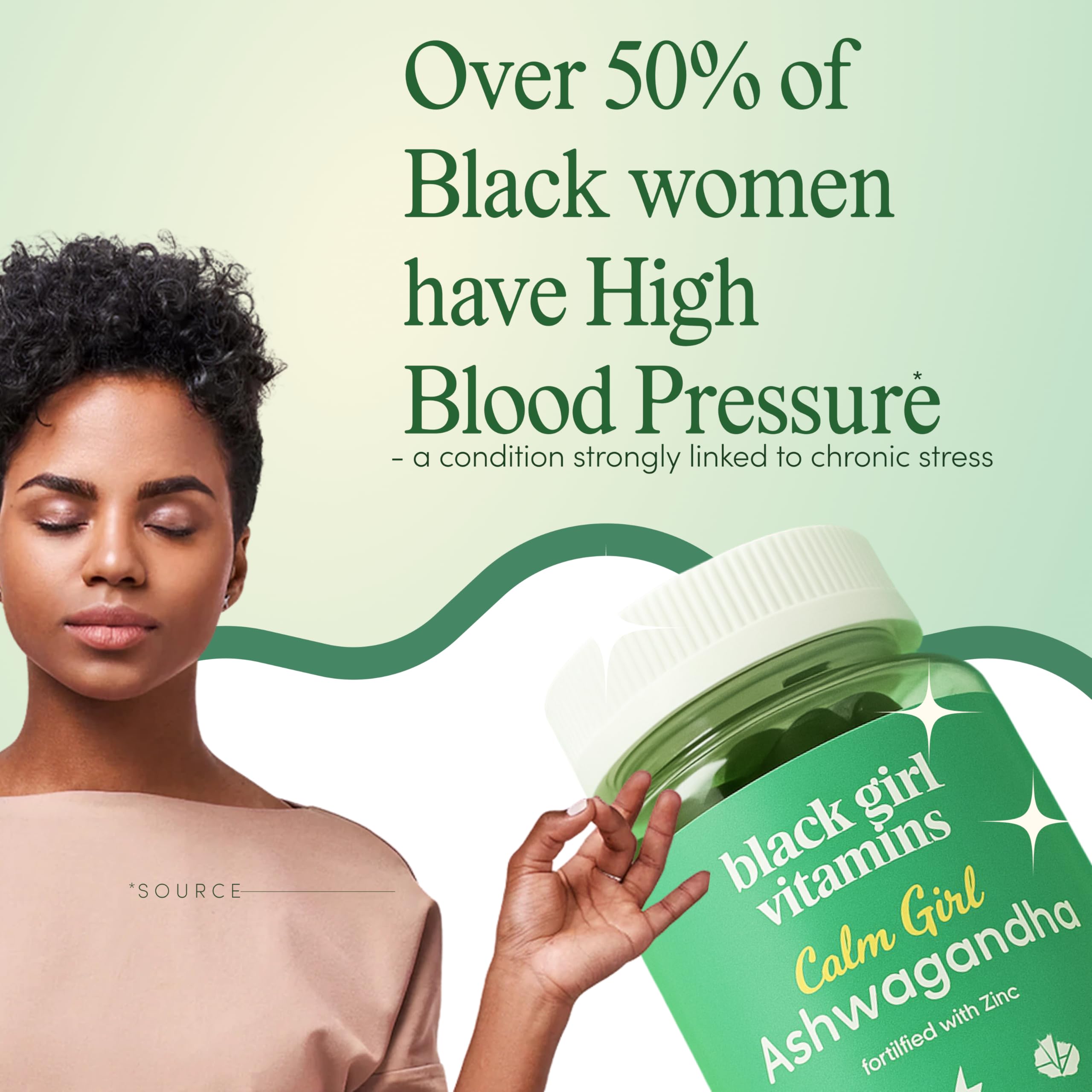 Black Girl Vitamins Calm Girl gummy texture supports daily wind-down