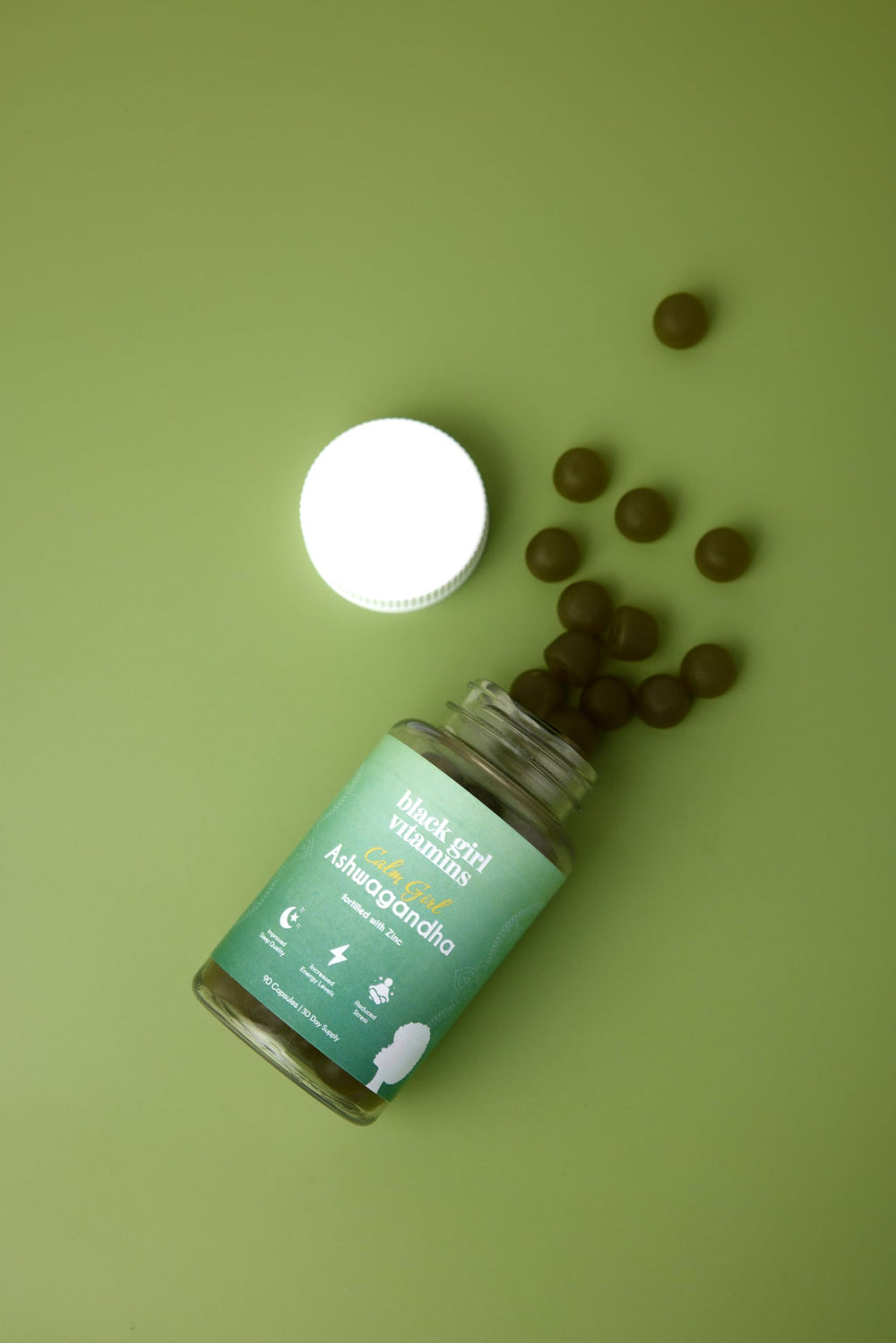 Black Girl Vitamins Calm Girl product shot for calm focus