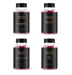Black Girl Vitamins D3 Gummies bottle highlights 2000 IU for daily energy support