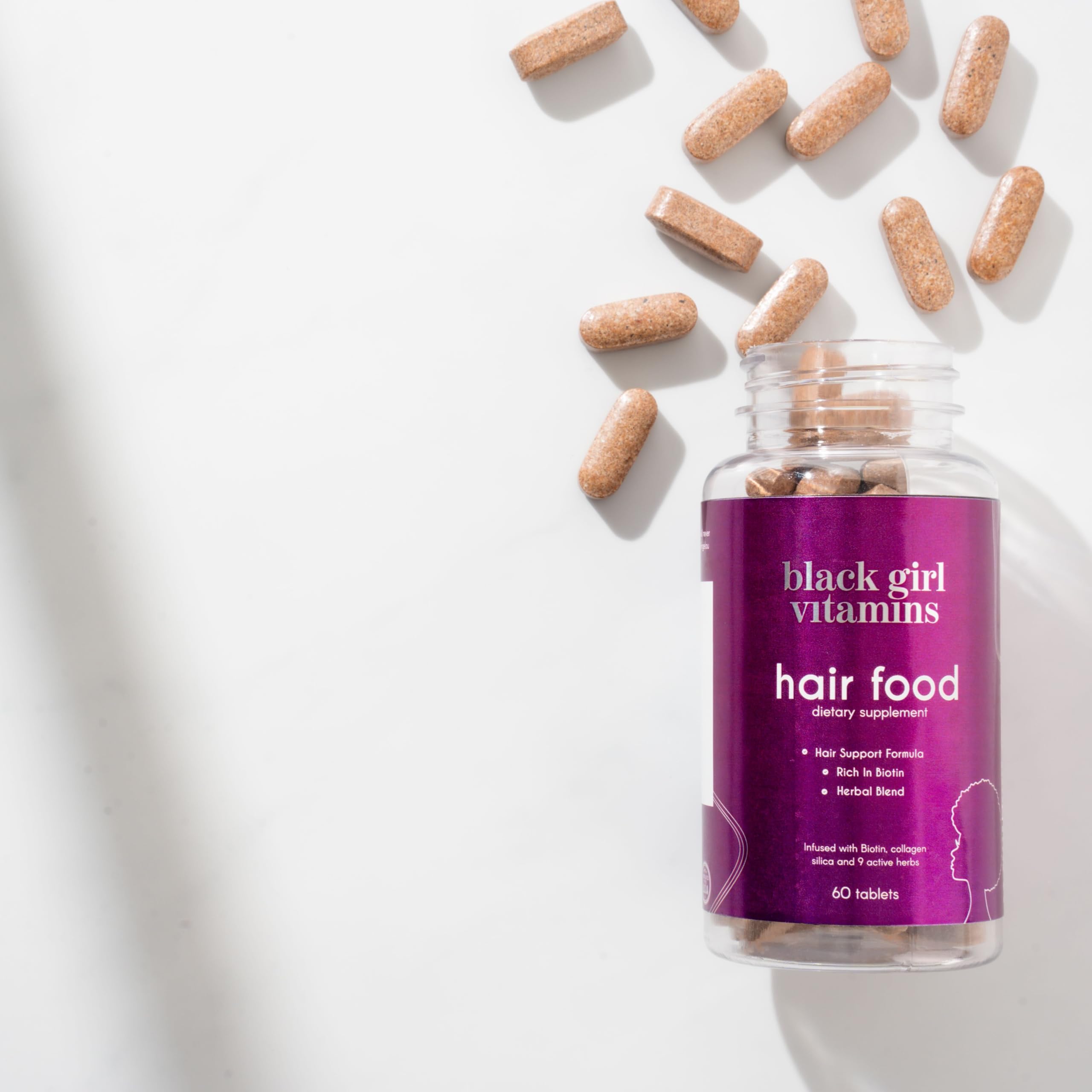 Black Girl Vitamins Daily dose image signaling easy, convenient hair care support
