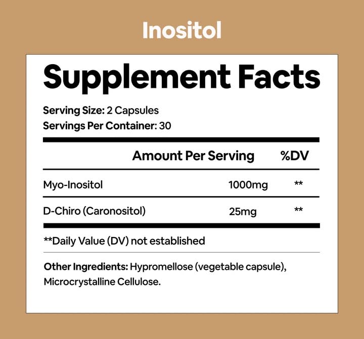 Black Girl Vitamins Inositol capsules ready for daily use