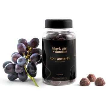 Black Girl Vitamins iron gummies designed for quick on-the-go moments.
