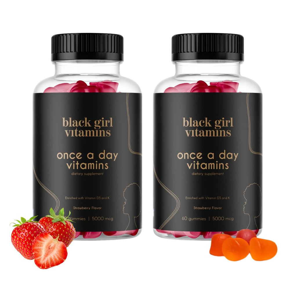 Black Girl Vitamins Once a Day bottle for daily wellness routine