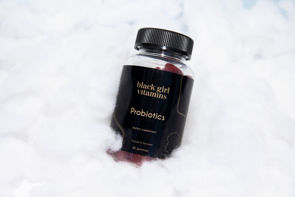 Raspberry Watermelon flavor shot of Black Girl Vitamins Probiotic Gummies