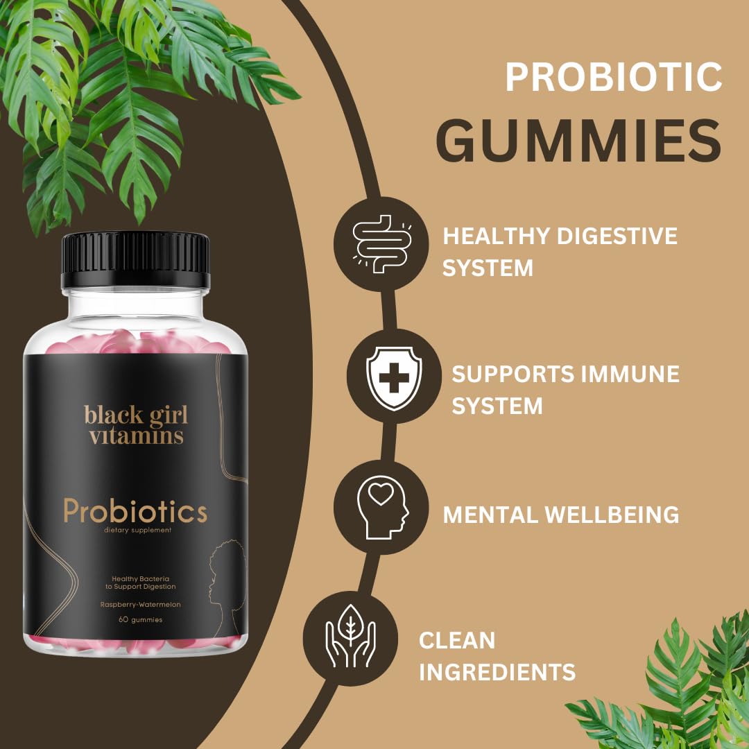 Vegan formula indication on Black Girl Vitamins Probiotic Gummies packaging